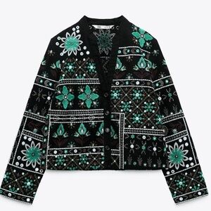 Zara embroidery Jacket